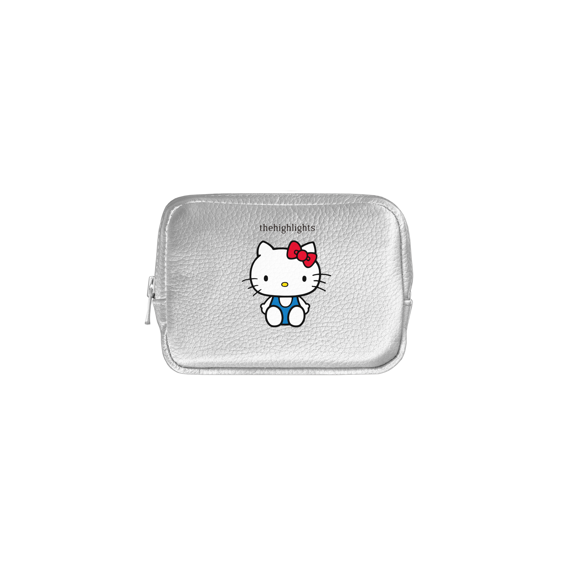 mini 'pouch' metallic silver × HELLO KITTY