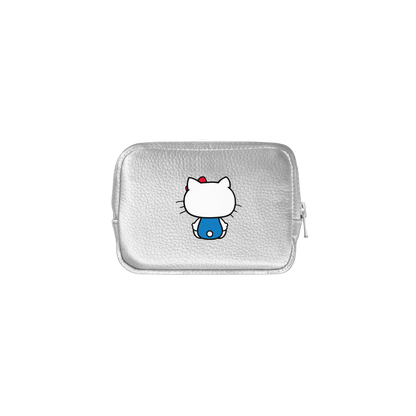 mini 'pouch' metallic silver × HELLO KITTY