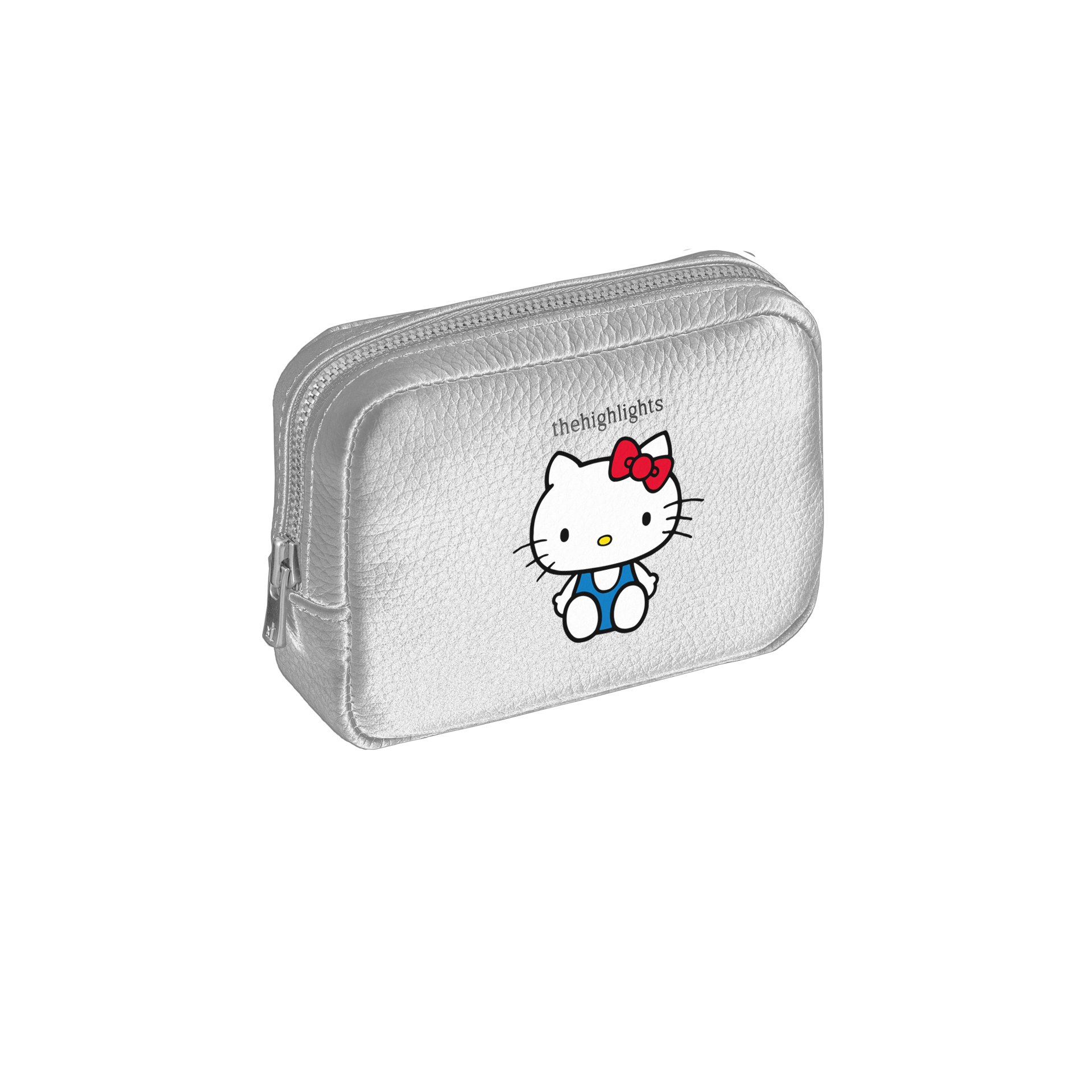 mini 'pouch' metallic silver × HELLO KITTY