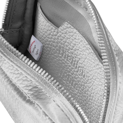 mini 'pouch' metallic silver × HELLO KITTY