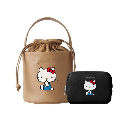mini 'pouch' more black × HELLO KITTY