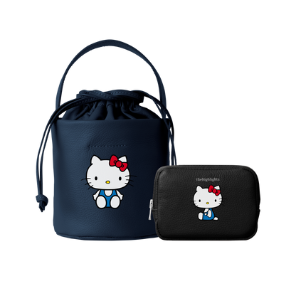 mini 'pouch' more black × HELLO KITTY