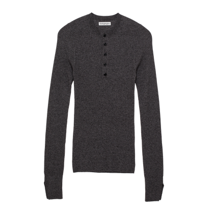 rib ‘knit’ henry-sweater charcoal gray