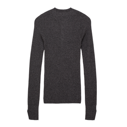 rib ‘knit’ henry-sweater charcoal gray