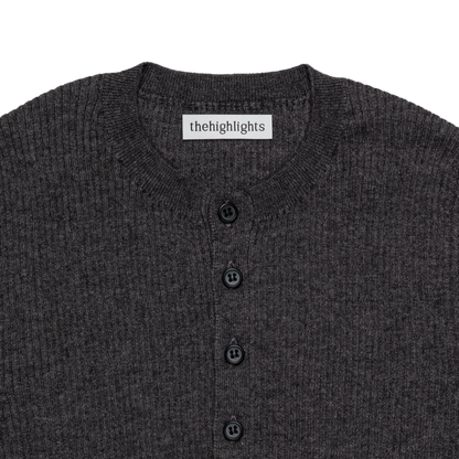 rib ‘knit’ henry-sweater charcoal gray