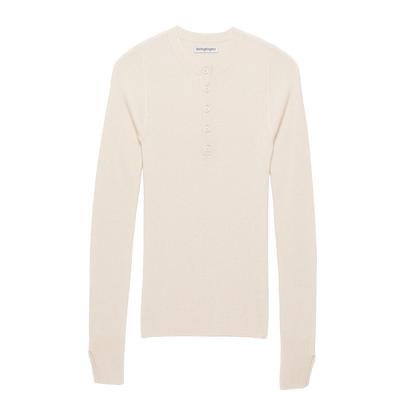 rib ‘knit’ henry-sweater white