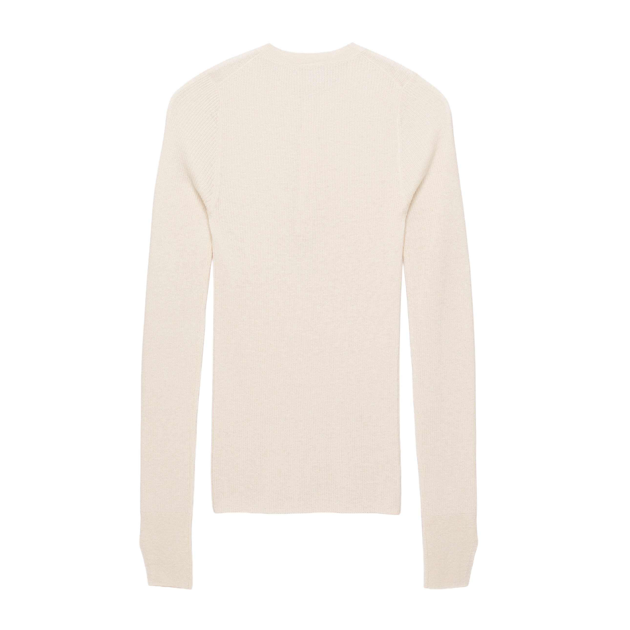 rib ‘knit’ henry-sweater white