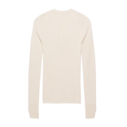 rib ‘knit’ henry-sweater white