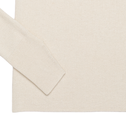 rib ‘knit’ henry-sweater white