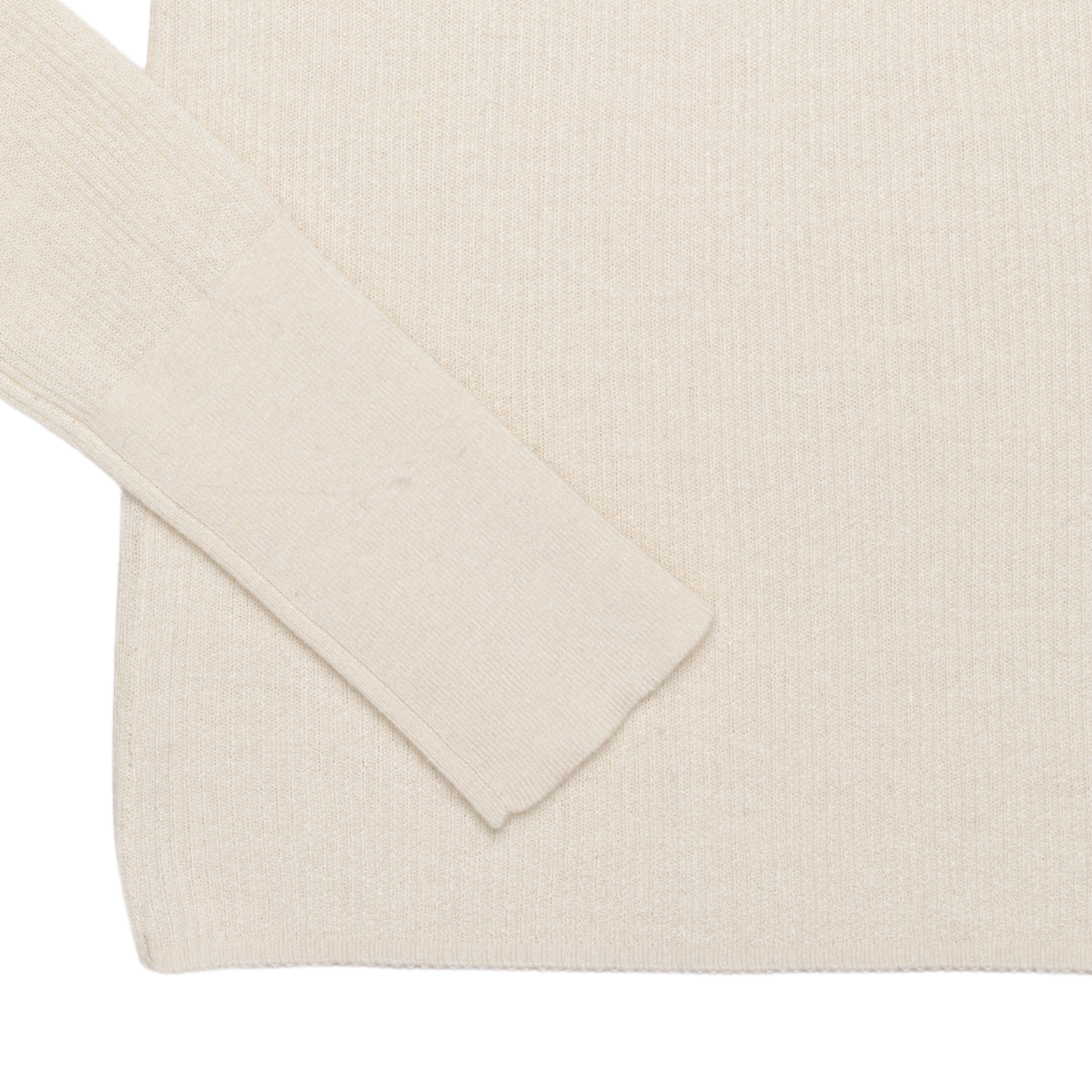 rib ‘knit’ polo-sweater white