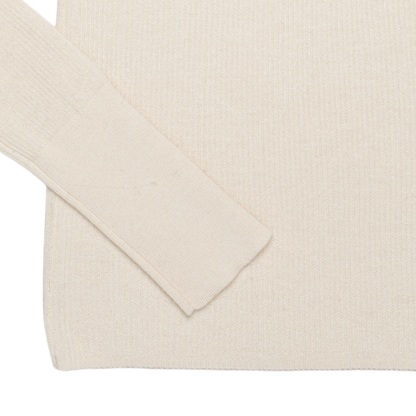 rib ‘knit’ polo-sweater white