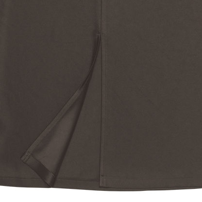 satin 'skirt' long dull brown