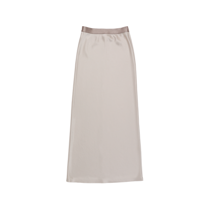 satin 'skirt' long few beige