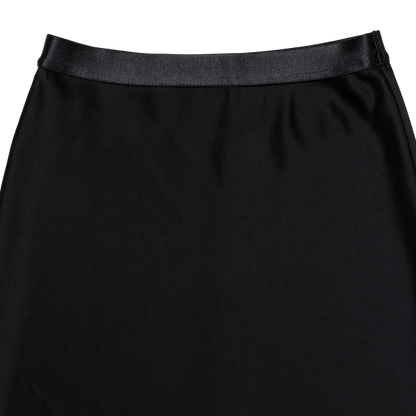 satin 'skirt' long ink black