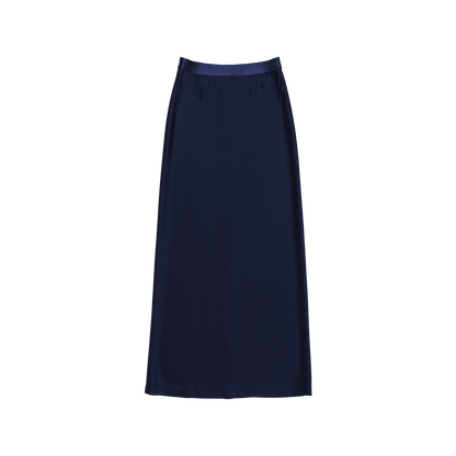 satin 'skirt' long rays navy
