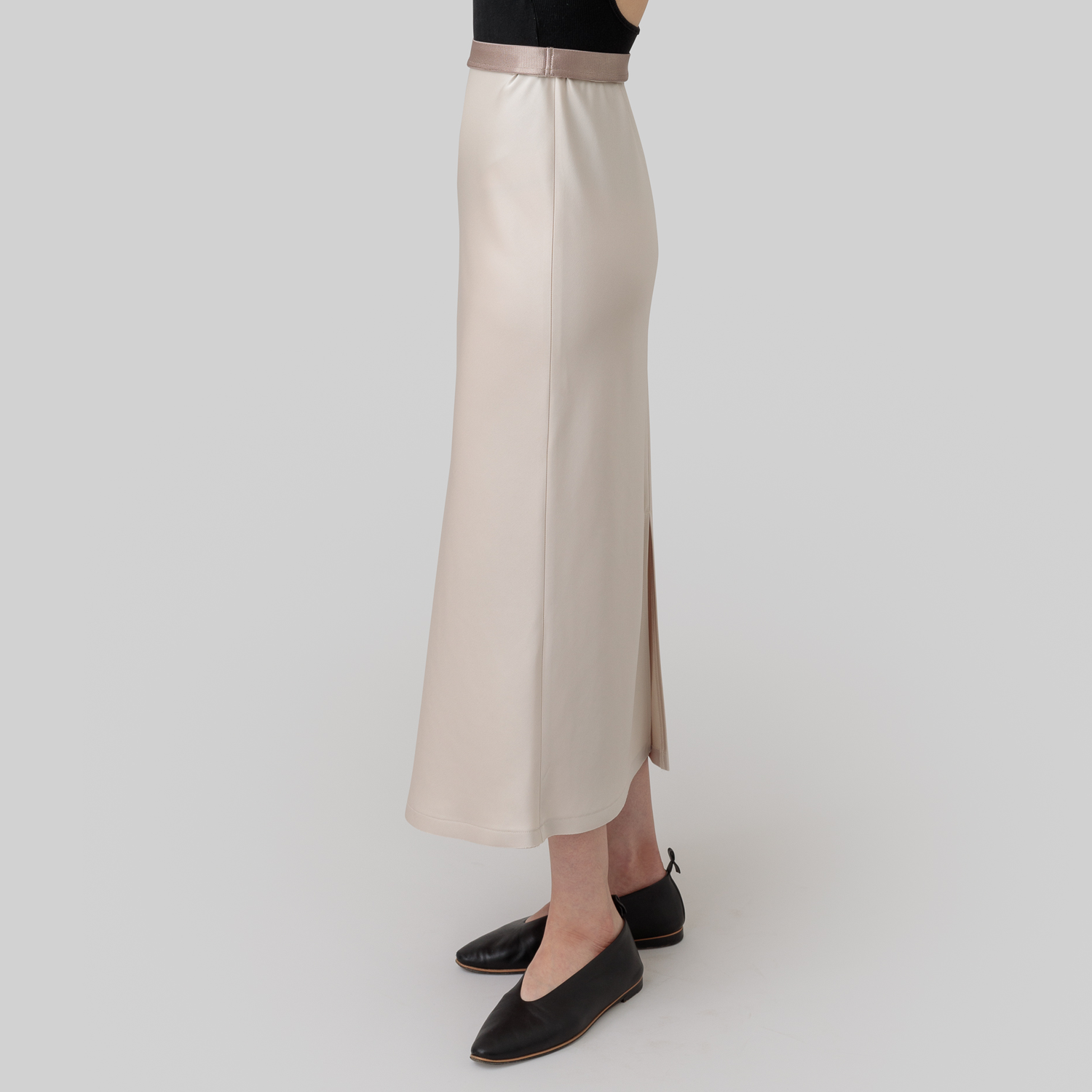 satin 'skirt' midi-long few beige