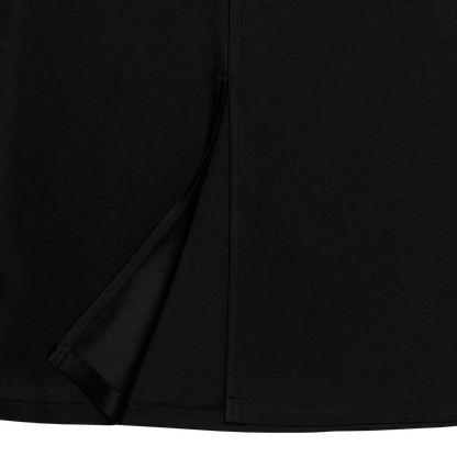 satin 'skirt' midi-long ink black