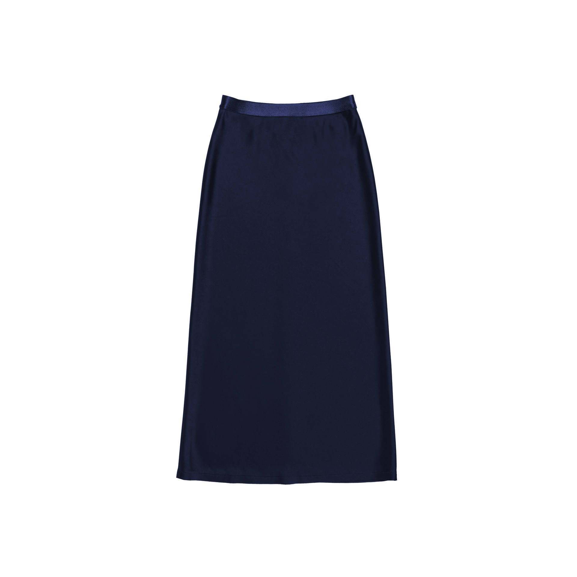 satin 'skirt' midi-long rays navy