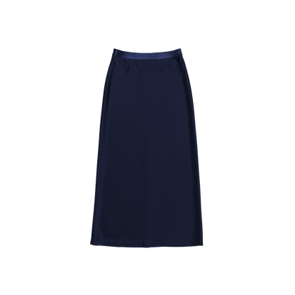 satin 'skirt' midi-long rays navy