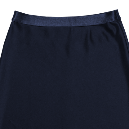 satin 'skirt' midi-long rays navy