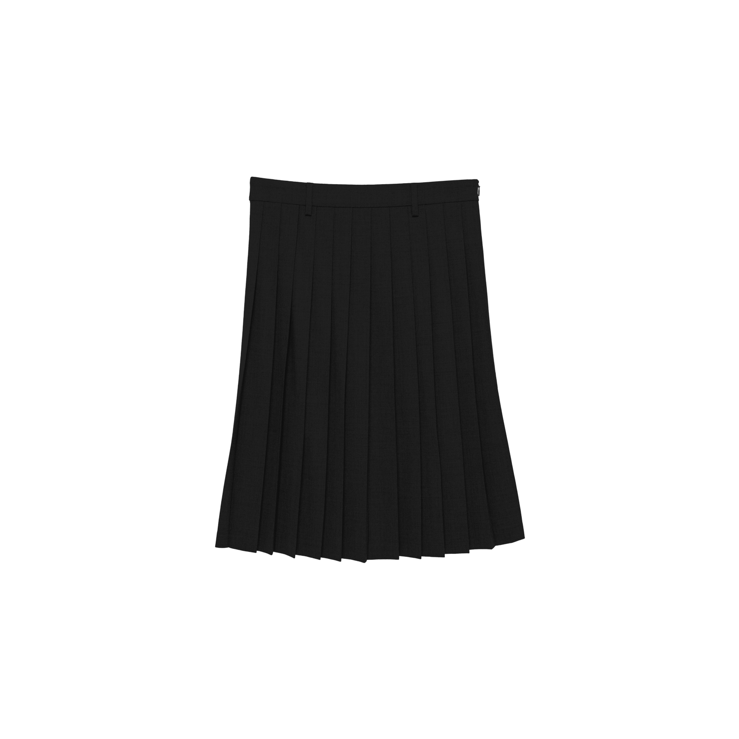 pleats 'skirt' midi black