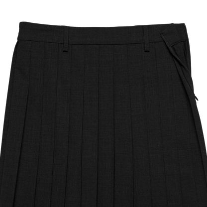 pleats 'skirt' midi black