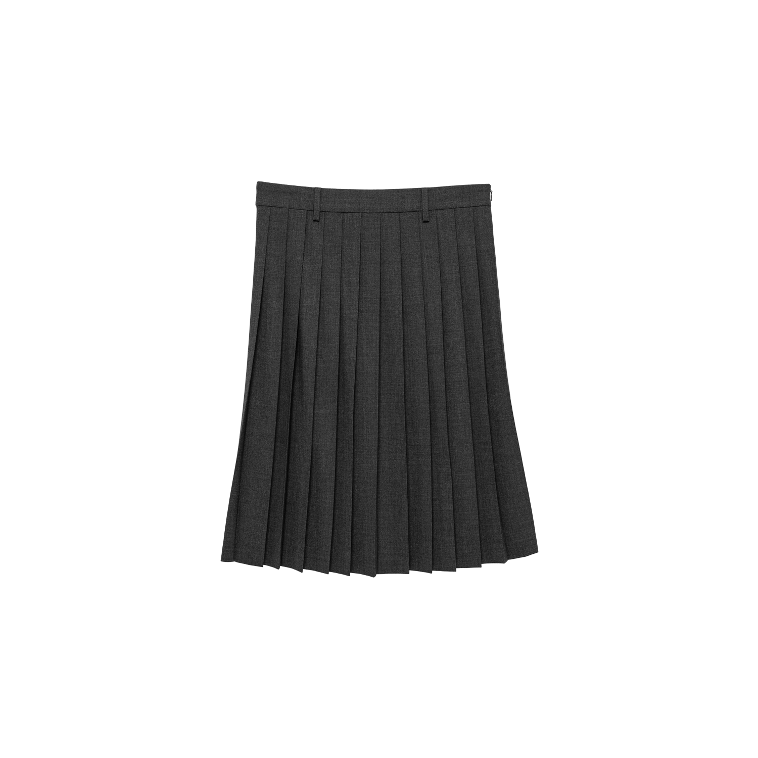 pleats 'skirt' midi dark gray