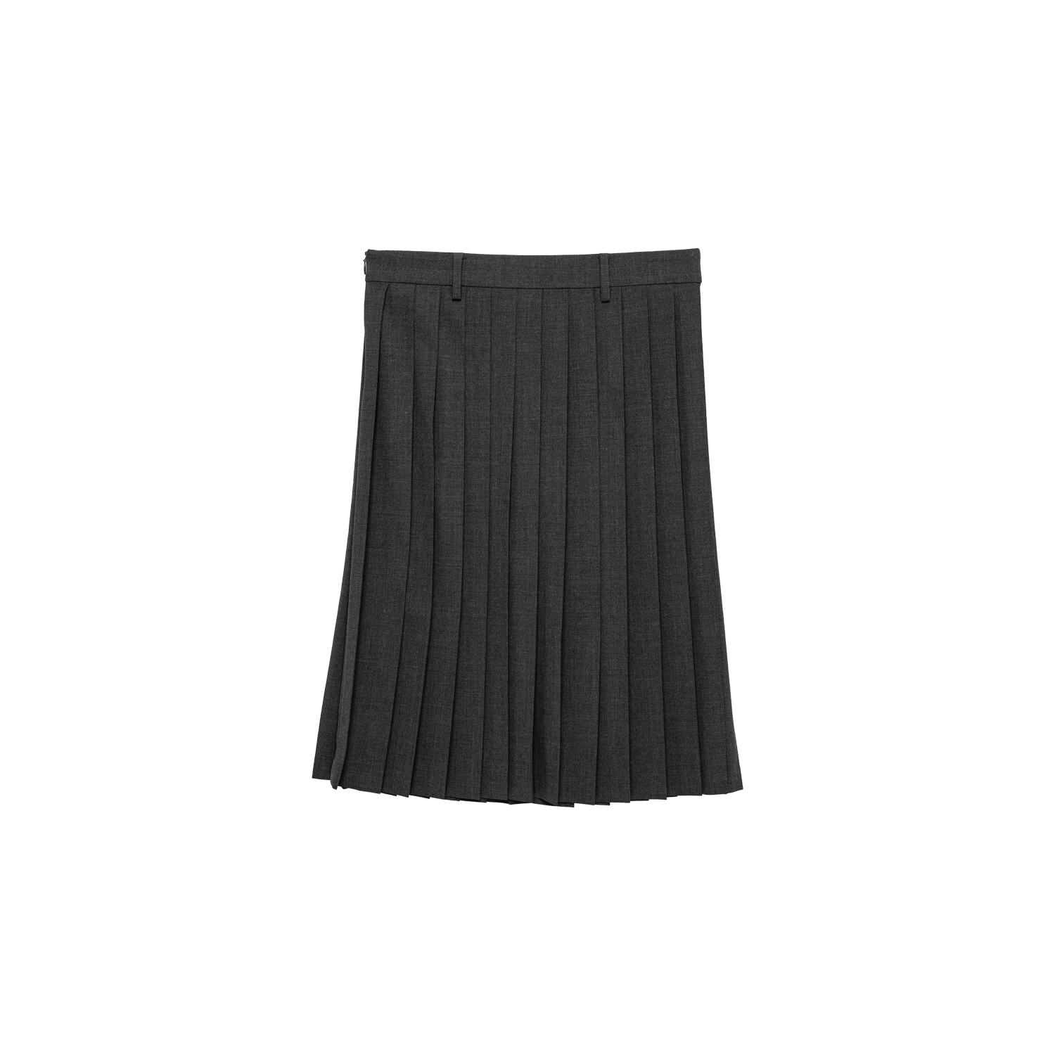 pleats 'skirt' midi dark gray