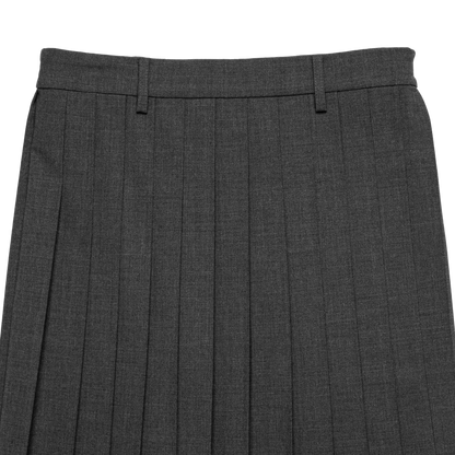 pleats 'skirt' midi dark gray