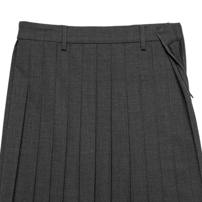 pleats 'skirt' midi dark gray