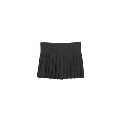 pleats 'skirt' mini dark gray