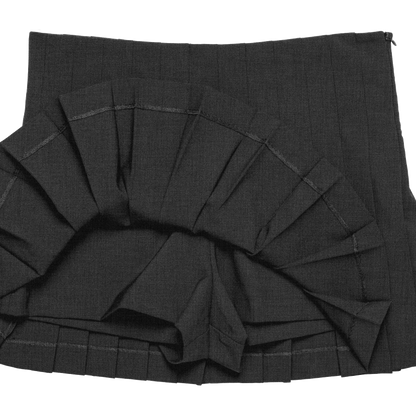 pleats 'skirt' mini dark gray