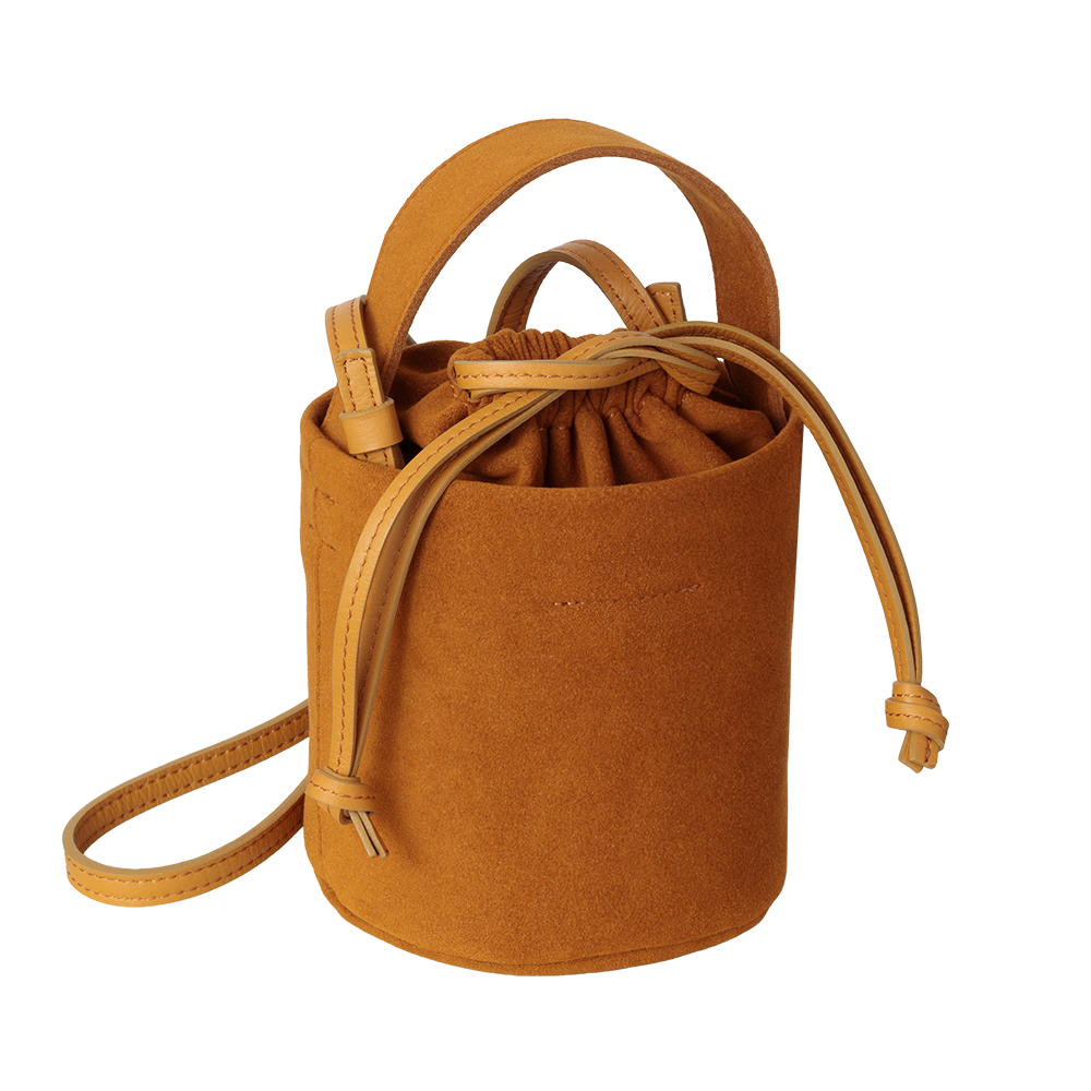 suede 'pot' mustard