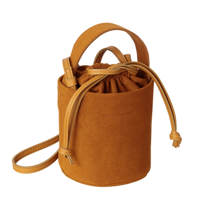 suede 'pot' mustard