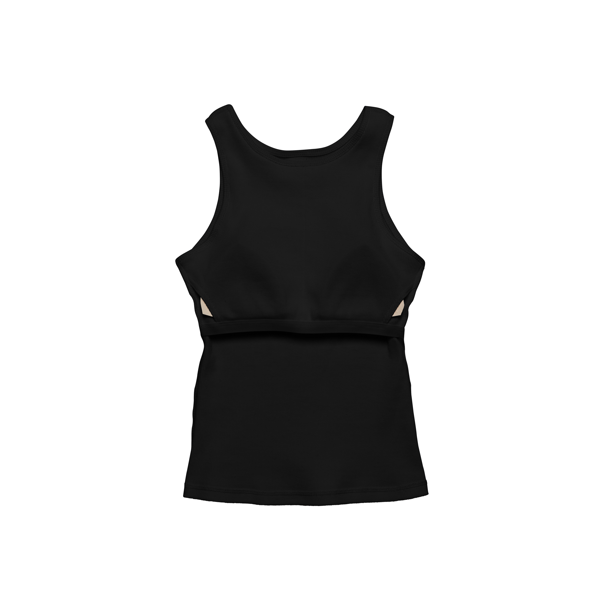 'tank' built-in-bra black