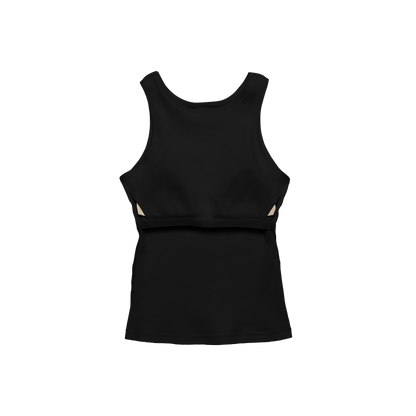 'tank' built-in-bra black