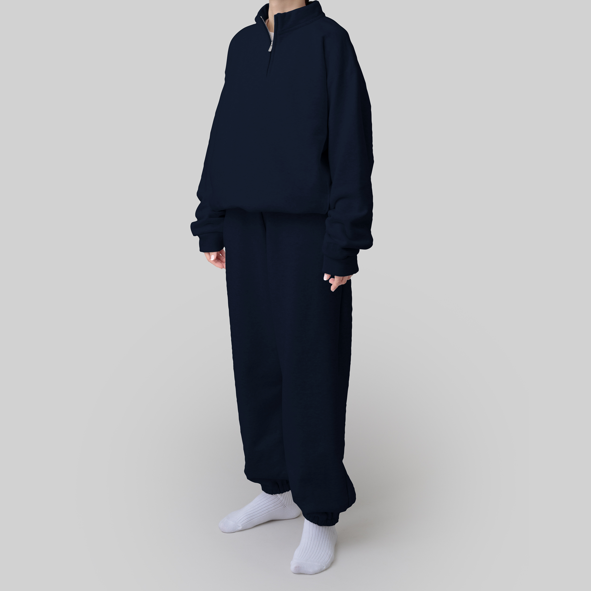 'zip sweat' ink navy［2nd edit.］