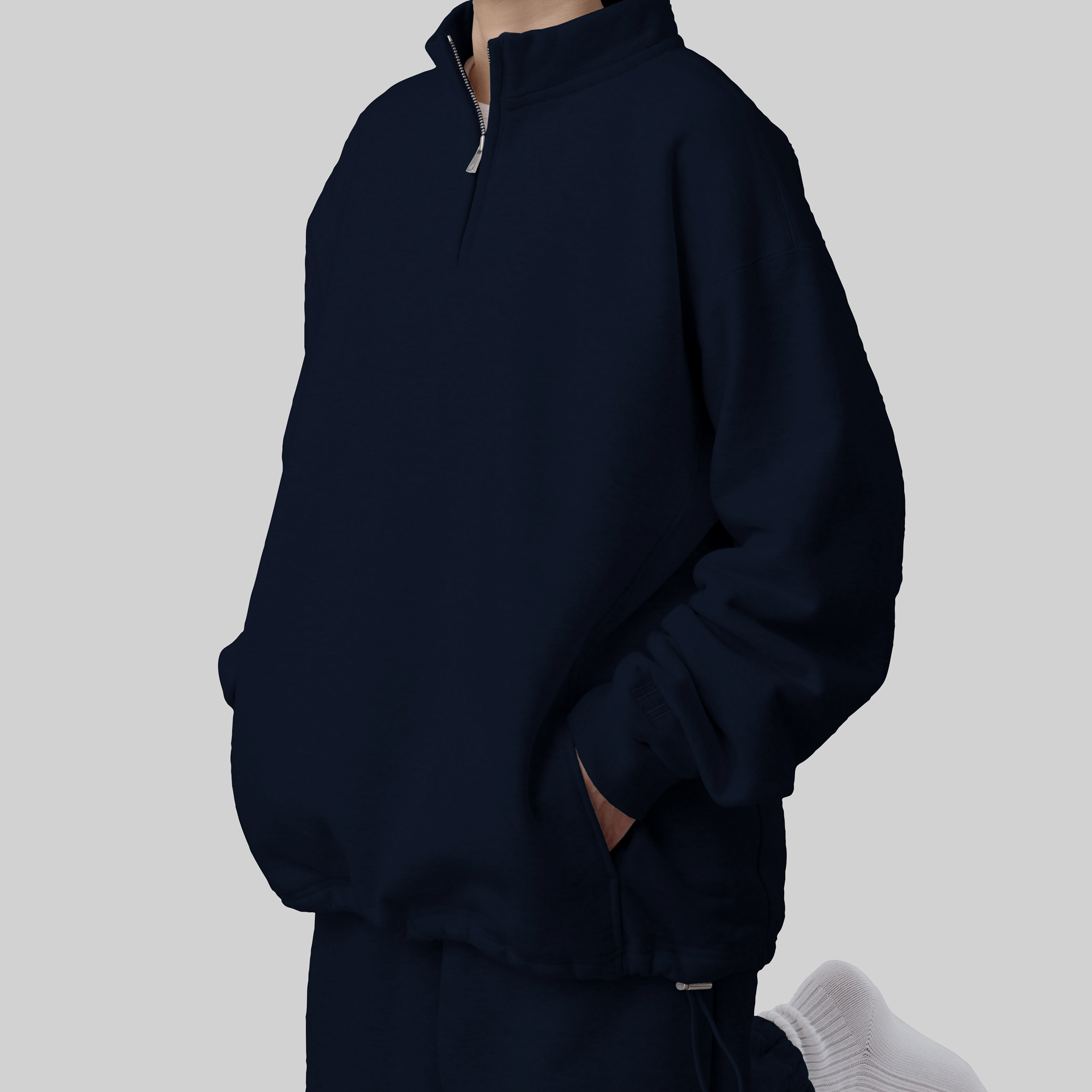 'zip sweat' ink navy［2nd edit.］