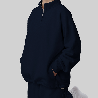 'zip sweat' ink navy［2nd edit.］